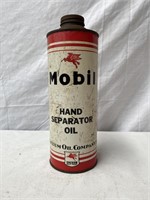 Mobil hand separator oil quart tin