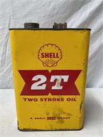 Shell 2T 2 stroke oi 1 gallon oil tin