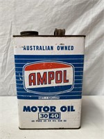Ampol 30 40 1 gallon oil tin