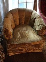 Mustard antique side chair