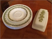 Pyrex butter dish Corel dishes seven dinner one