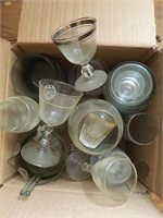Box full of miscellaneous glassware