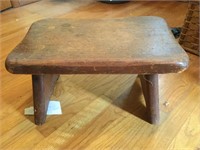 Antique wooden footstool