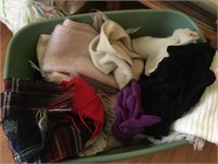 Large tub of women’s scarves