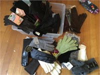 Large lot of women’s gloves mostly new lots of