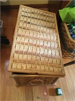 Large wicker basket with miscellaneous