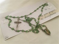 Green beaded rosary
