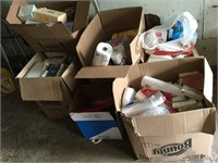 Seven large boxes miscellaneous household