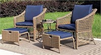 Bee & Willow Home 5 Piece Wicker Seating Set