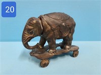 Nodder Elephant Cast Iron Pull Toy