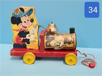 Early Fisher Price Mickey Mouse Pull Toy