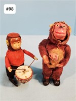 Bear & Monkey Drummer Wind Up Toys