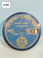 Second National Bank of Belvidere Coin Bank