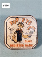 Popeye Dime Register Pocket Bank