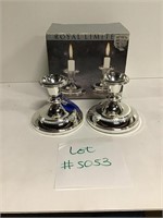 Antique Royal Limited silver plated candle holders