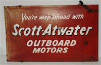 DS Scott-Atwater outboard motors convex sign