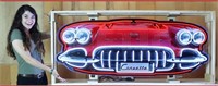 Corvette C1 grill 5ft. neon sign in steel can