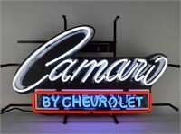 Camaro neon sign w/ backing
