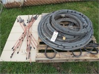 lge amt high tencil fencing wire + 13-42" posts