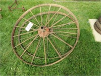 2 steel wheels 44" diameter