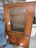 vintage china cabinet 34"wx63"h