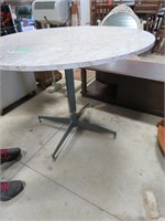 42" rd arborite table on metal base