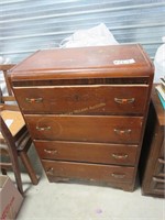 vintage chest of drawers, bakelight on pulls,