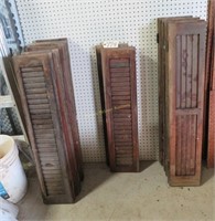 vintage shutters from century brick house,