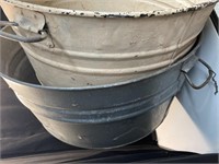 Galvanized wash tubs (2 qty)