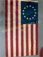 Americana tea stained nylon flag-new
