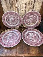 4 Sterling china red willow restaurant plates