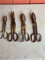 Set of 4 metal shears - weiss & others