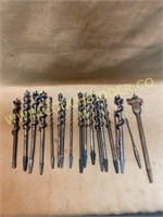 Assorted bits for antique brace drill