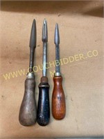 wood handled bearing journal scraper tools
