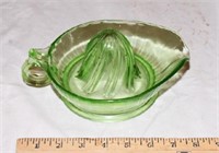 GREEN DEPRESSION GLASS REAMER