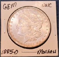 UNC. 1885-O SILVER MORGAN DOLLAR