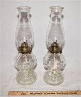 MATCHING PAIR OIL LAMPS