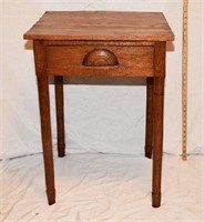 ANTIQUE OAK STAND W/ DRAWER