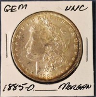 UNC. 1885- O SILVER MORGAN DOLLAR