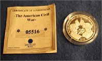 AMERICAN MINT 999 SILVER CIVIL WAR COIN
