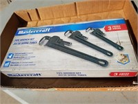 Mastercraft 3pc Pipe Wrench Set