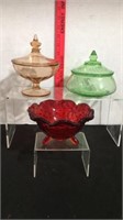 Depression Glass Candy Dishes