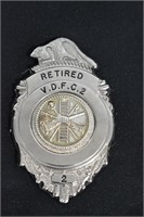 Metal Retired Volunteer Fire Dept 3"
