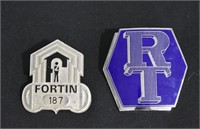 2 pcs Metal Security Badges