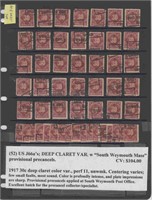 US Stamps #J66a x52 w/ Precancel South Weymouth