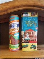 Lincoln Logs in Container - Vintage