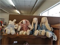 Collectible Rabbits on Top Shelf