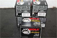 5 BOXES OF WOLF 7.62 X 39 AMMO