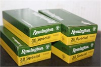4 BOXES OF  REMINGTON 38 SPECIAL MATCH, 145 GR.