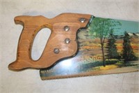 CHARLES FLAGG HAND PAINTED SAW